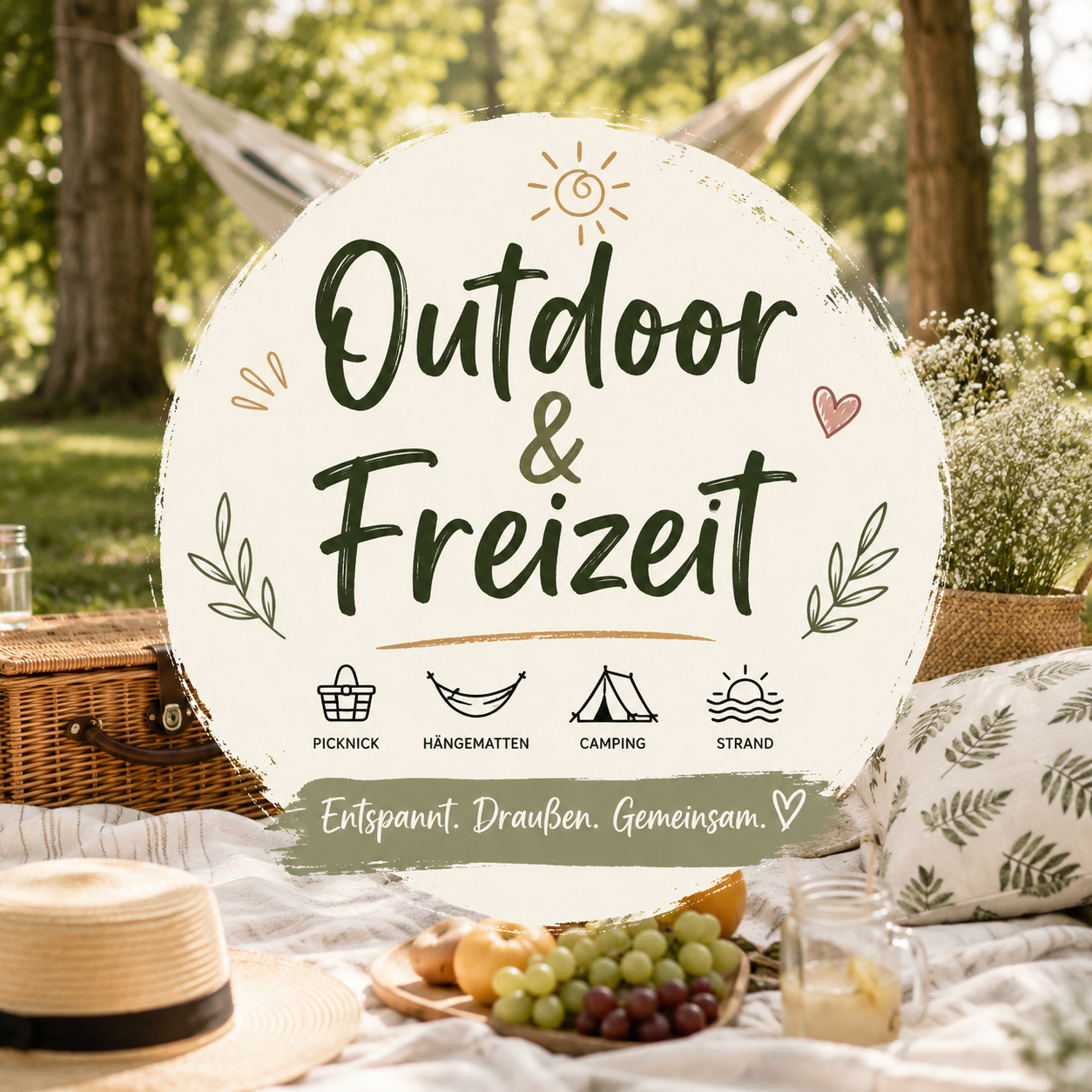 Praktische Outdoor-Produkte für Picknick, Garten, Strand, Camping und Freizeit.