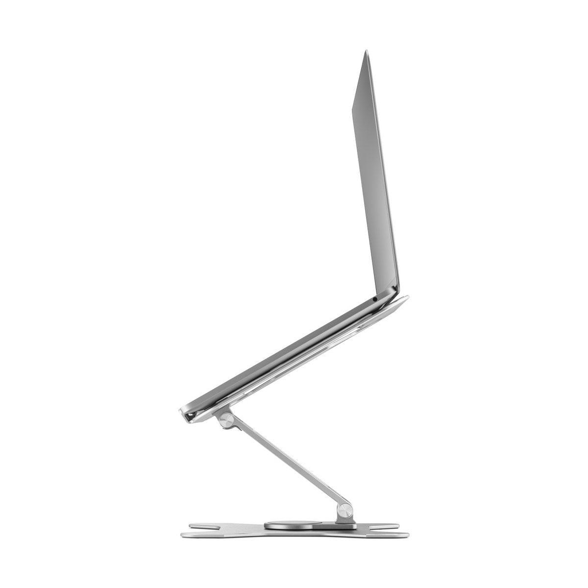 Drehbarer Laptopständer 360° – höhenverstellbarer Aluminium Laptophalter, faltbar & ergonomisch, für 11–16 Zoll Laptops, Grau.