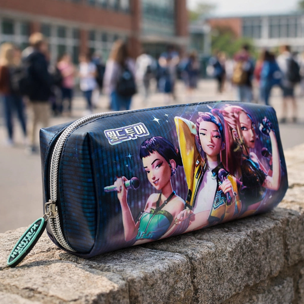 KPop Demon Hunters Mäppchen Huntr/x Kunstleder Federmäppchen Fanartikel