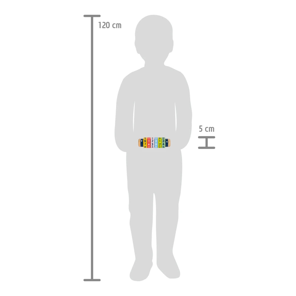 small foot Rechenrolle Kleines 1x1 „Educate“ – Mathe-Lernspielzeug aus Holz