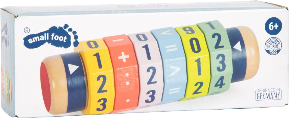 small foot Rechenrolle Kleines 1x1 „Educate“ – Mathe-Lernspielzeug aus Holz