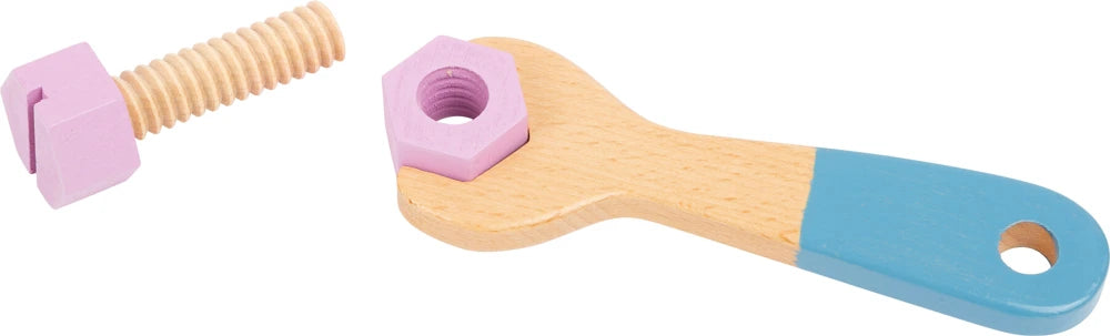 small foot Werkzeugkoffer „Nordic“ – 44-teiliges Holz-Werkzeugset für Kinder
