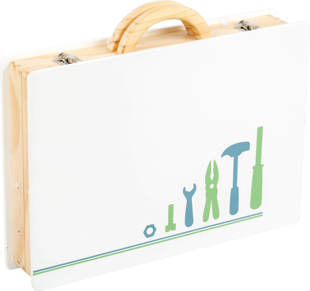 small foot Werkzeugkoffer „Nordic“ – 44-teiliges Holz-Werkzeugset für Kinder