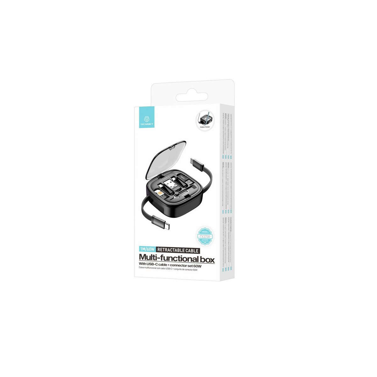 Techancy TV3758 OTG Kabel Kit 60W USB-C Adapter USB-A Micro Datenkabel