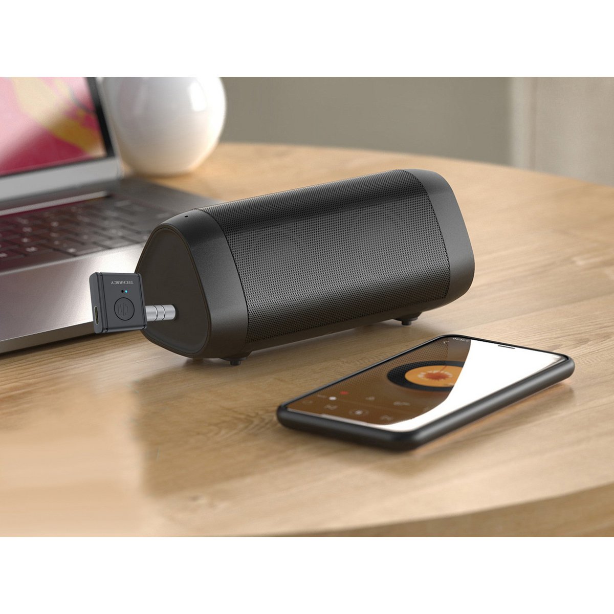 Techancy TQ5908 Bluetooth 5.3 AUX Empfänger 3,5 mm USB-C Auto Stereo