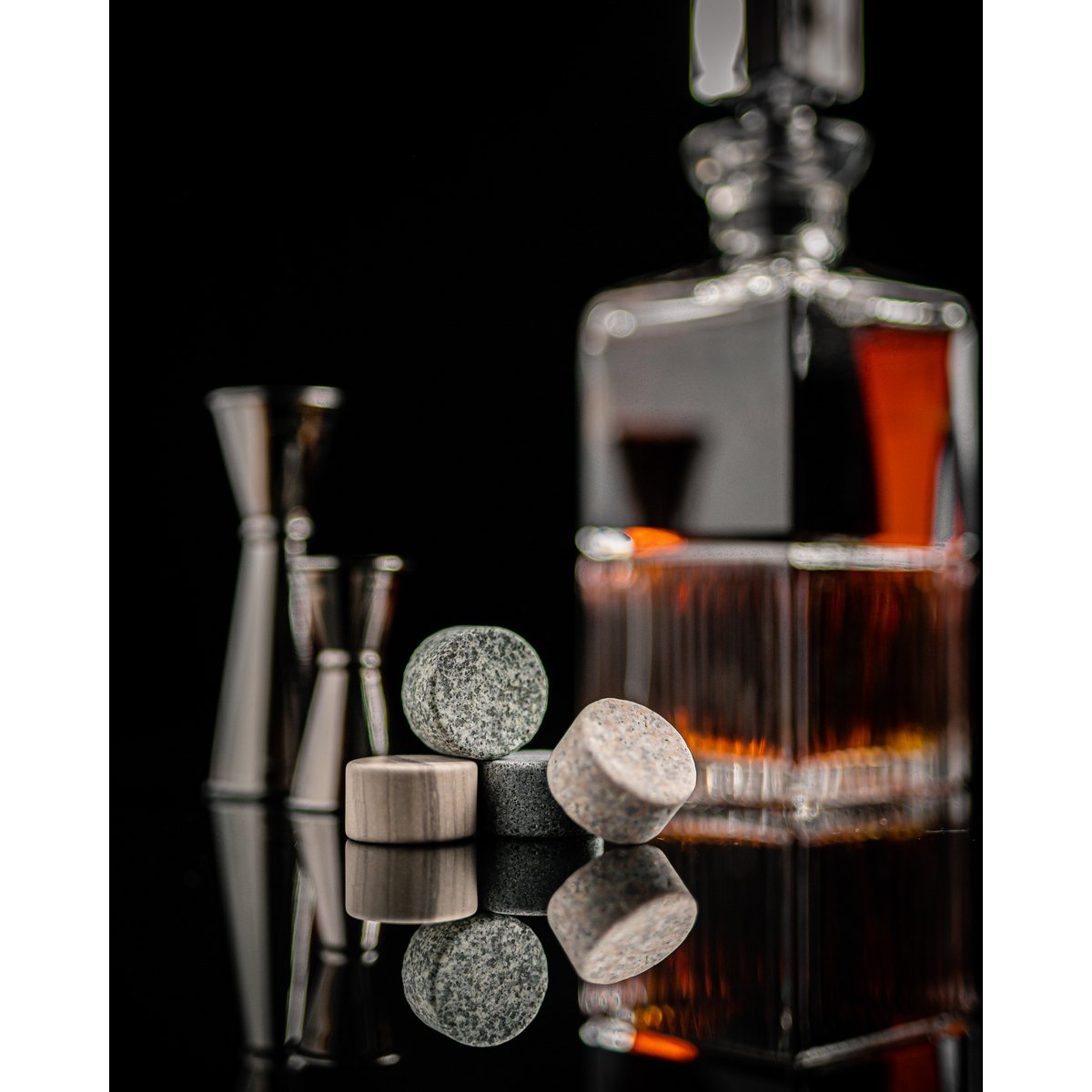 The Original Rocks Whisky Steine 6er Set Granit Kühlsteine ohne Verwässern