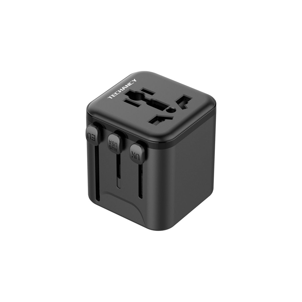 Techancy Universal Reiseadapter MB2502 2500W 10A UK EU US AUS Schwarz