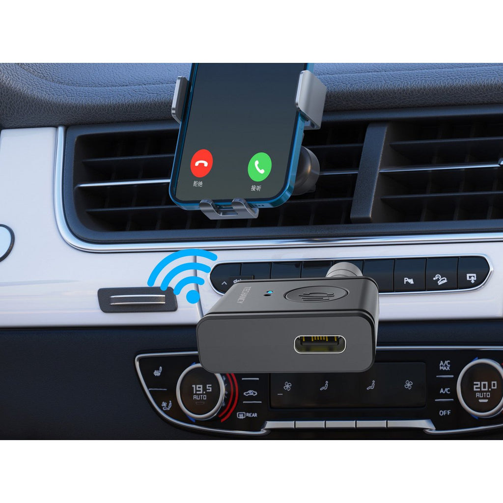 Techancy TQ5908 Bluetooth 5.3 AUX Empfänger 3,5 mm USB-C Auto Stereo