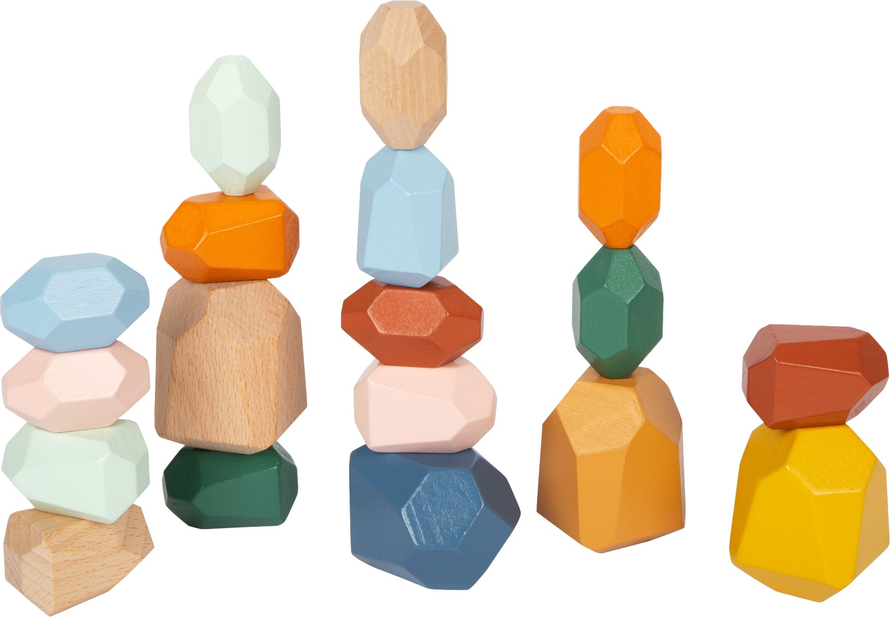 small foot Balanciersteine „Safari“ – 18 Holz-Bausteine zum Stapeln & Balancieren