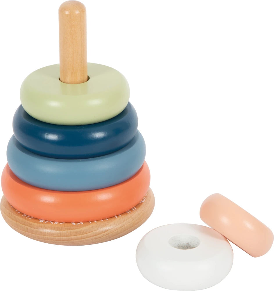 small foot Stapelturm „Arctic“ – 7-teiliges Motorikspielzeug aus FSC® Holz