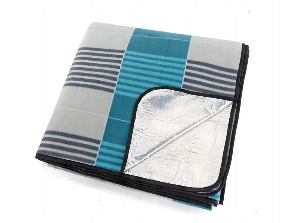 ADGO Picknickdecke 200 × 200 cm – große faltbare Outdoor-Strandmatte mit Isolierung.