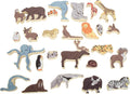 small foot Buchstabenpuzzle Tiere – Holzpuzzle mit 26 Tierfiguren zum ABC-Lernen