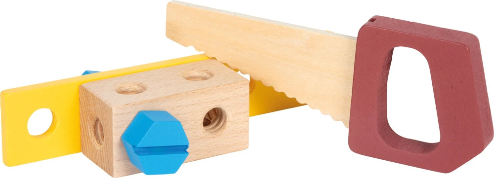 small foot Werkzeugkoffer „Workshop“ – 53-teiliges Holz-Werkzeugset für Kinder