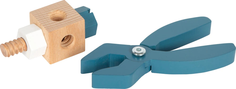 small foot Werkzeugkoffer „Workshop“ – 53-teiliges Holz-Werkzeugset für Kinder