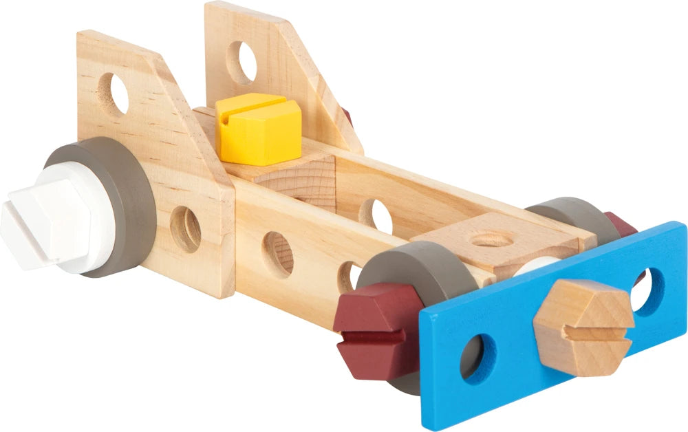 small foot Werkzeugkoffer „Workshop“ – 53-teiliges Holz-Werkzeugset für Kinder