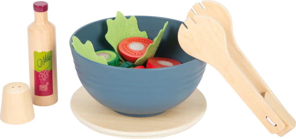 small foot Schneide-Set Salat „fresh“ – 11-teiliges Spiellebensmittel-Set für Kinderküche