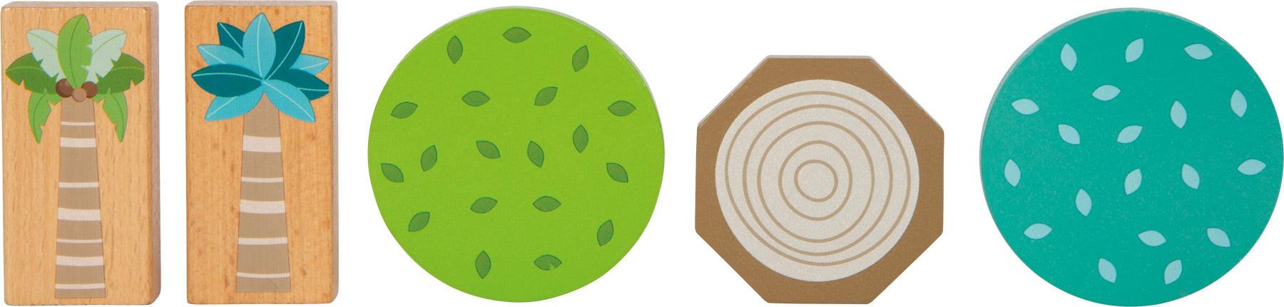 small foot Holzbausteine „Jungle Friends“ – 50 Teile aus FSC® 100% Holz ab 12 Monaten.