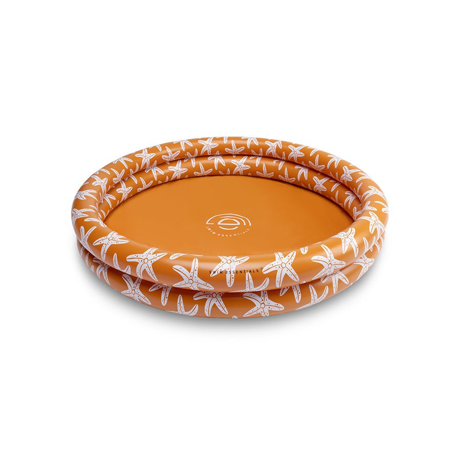 Swim Essentials Kinderbecken Seastar Orange Ø 100 cm – aufblasbarer Kinderpool für 1–3 Jahre, 60 L, PVC Planschbecken