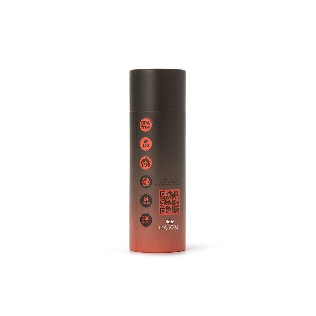 Thermo Trinkflasche 500 ml Green Neon & Gelb – doppelwandige Edelstahlflasche mit Strohhalm, für Fahrrad, Sport & unterwegs.