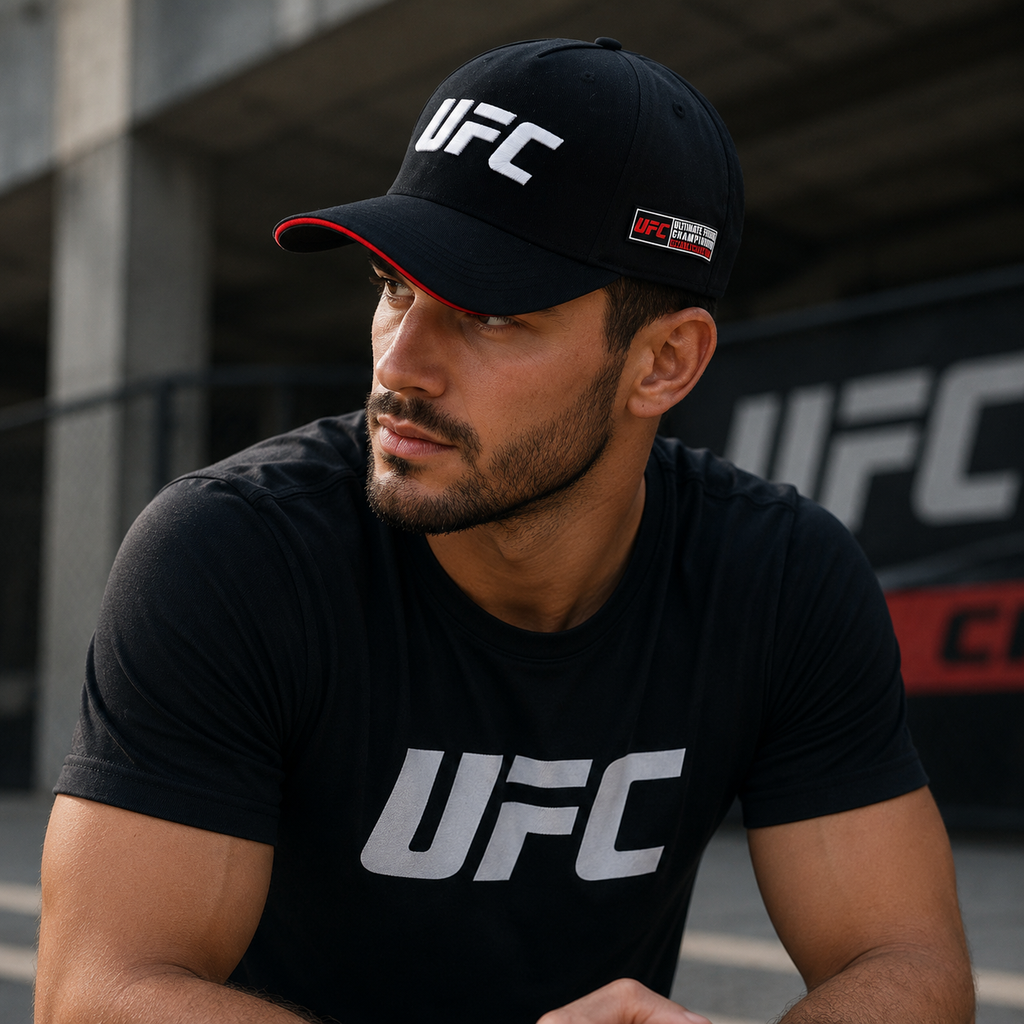 Offizielle UFC Cap Schwarz – verstellbare Herren-Mütze mit Logo