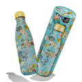 IZY Thermosflasche 500 ml Vincent’s Flowers – isolierte Edelstahl-Trinkflasche, doppelwandige Wasserflasche to go, Van Gogh Design.