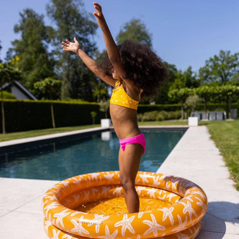 Swim Essentials Kinderbecken Seastar Orange Ø 100 cm – aufblasbarer Kinderpool für 1–3 Jahre, 60 L, PVC Planschbecken