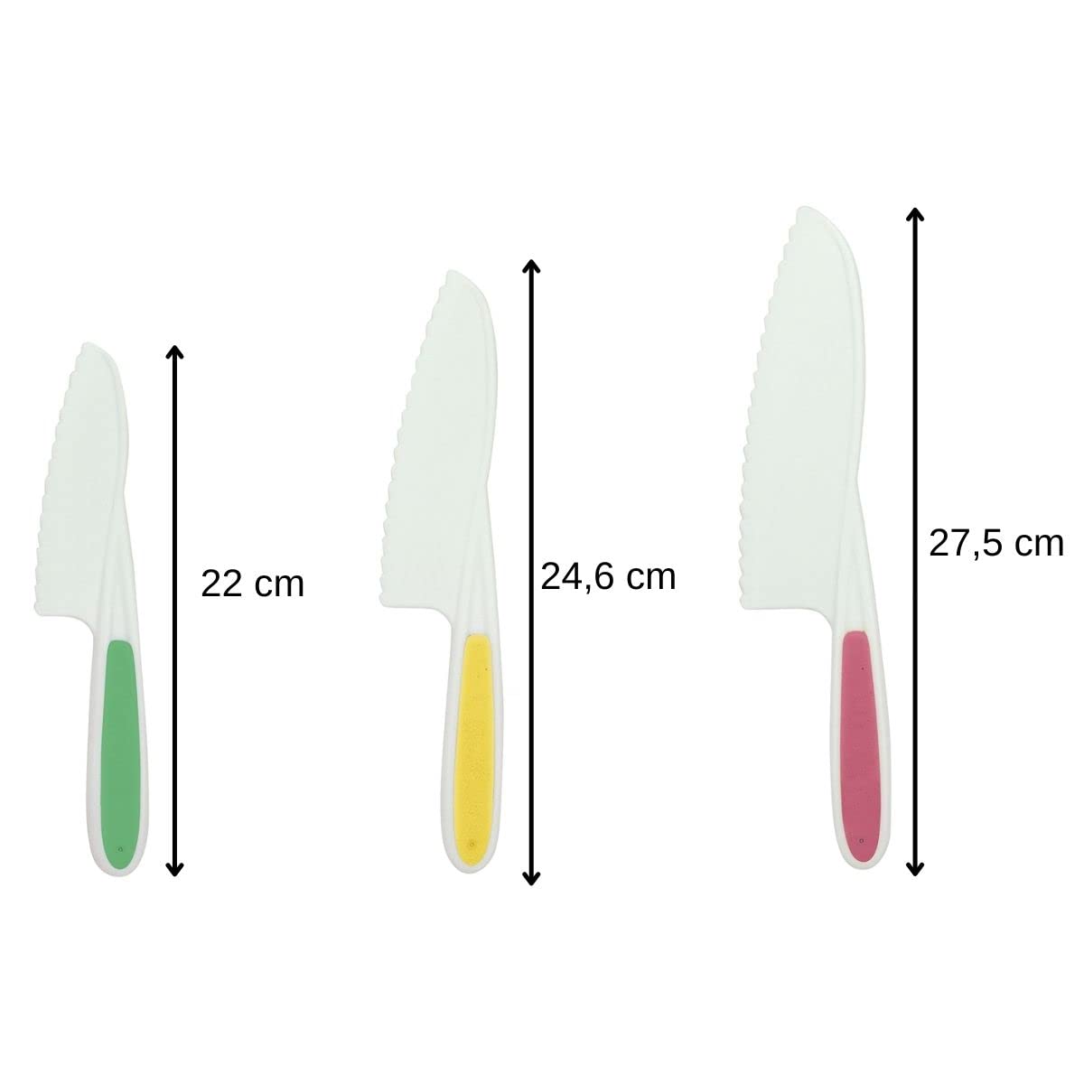 Fackelmann Mini Monster Kinderküchenmesser 3er Set Kunststoff Soft Grip
