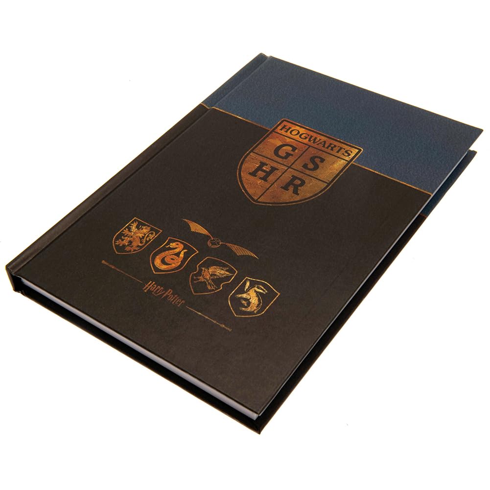 Harry Potter Hogwarts Premium Notizbuch A5 120 Seiten Gold Wappen Fanartikel