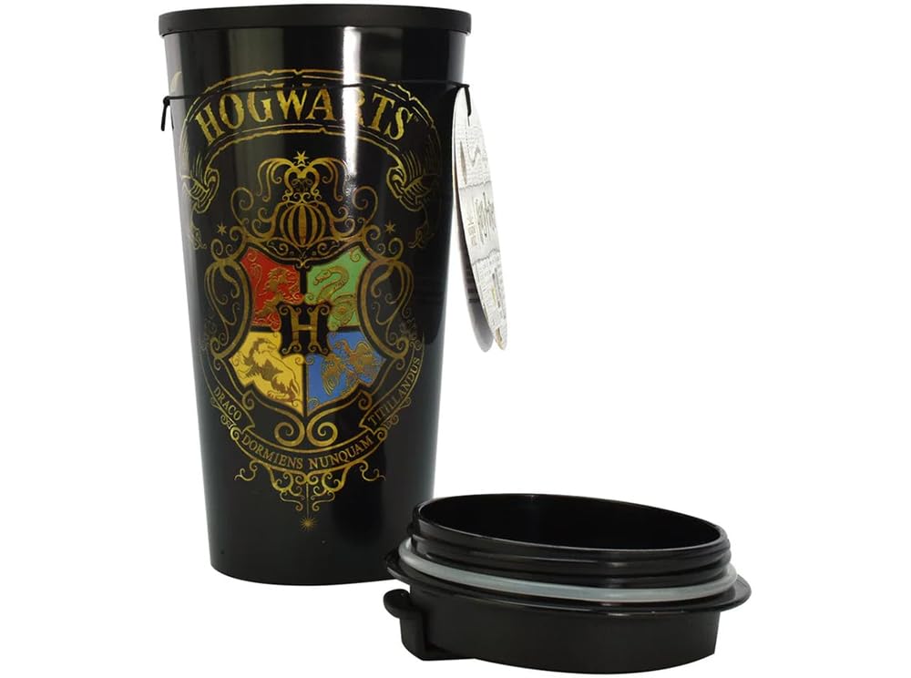 Harry Potter Thermobecher Hogwarts Wappen Kaffeebecher To Go Gold Schwarz