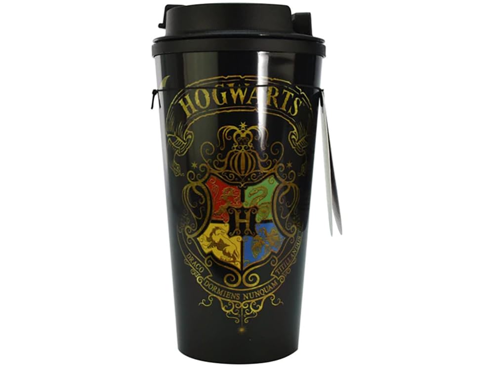 Harry Potter Thermobecher Hogwarts Wappen Kaffeebecher To Go Gold Schwarz