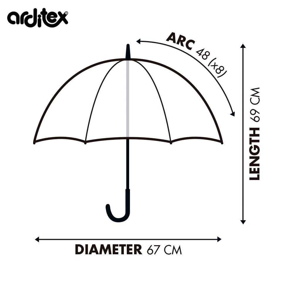 ARDITEX Frozen Kinder Regenschirm Transparent 67 cm Eiskönigin Bubble Schirm