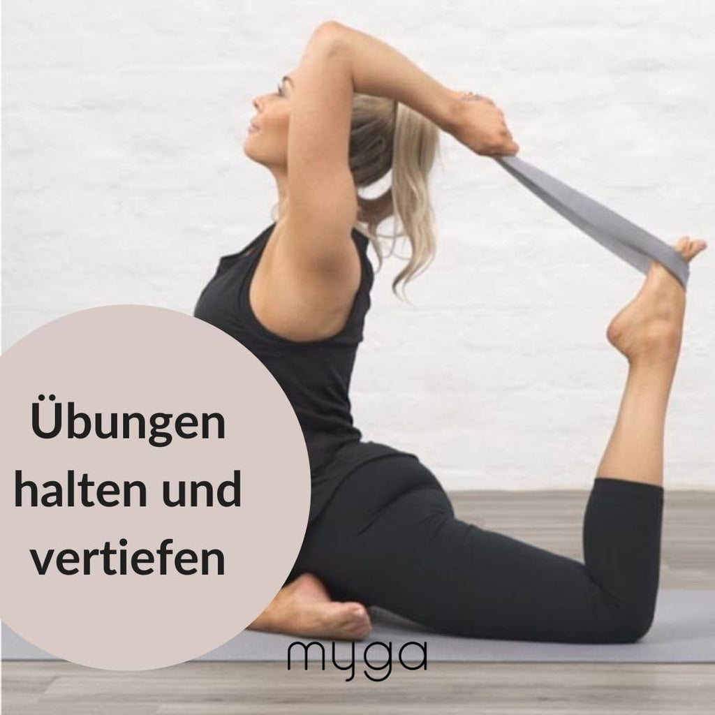 Myga Yoga-Starter-Set – Yogamatte, Yoga-Blöck Ziegel & Metall D-Ring Yoga-Gurt – Starter Kit für Anfänger ideal für Pilates, Yoga, Dehnung, Gesundheit & Fitness