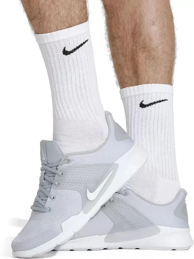 Nike Everyday Plus 6 Paar Crew Socken Dri-FIT Weiß Gr. 38-42 / 42-46