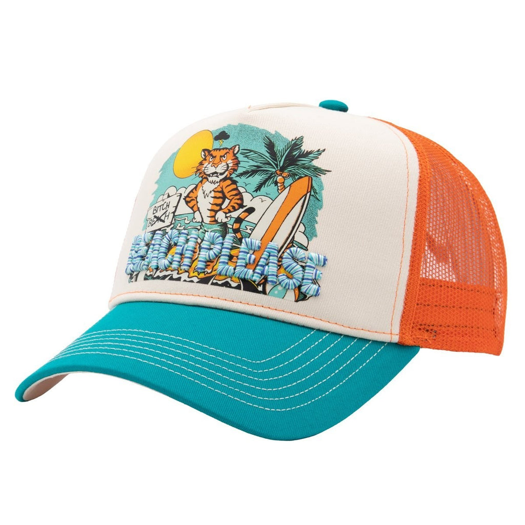 King Kerosin Trucker Cap Beach Please Mehrfarbig Tiger Snapback Mesh