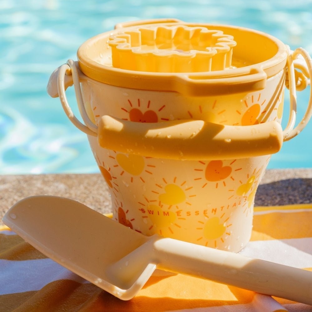 Solmate Strandspielzeug-Set für Kinder – Gelb – buntes Sandspielzeug aus robuste