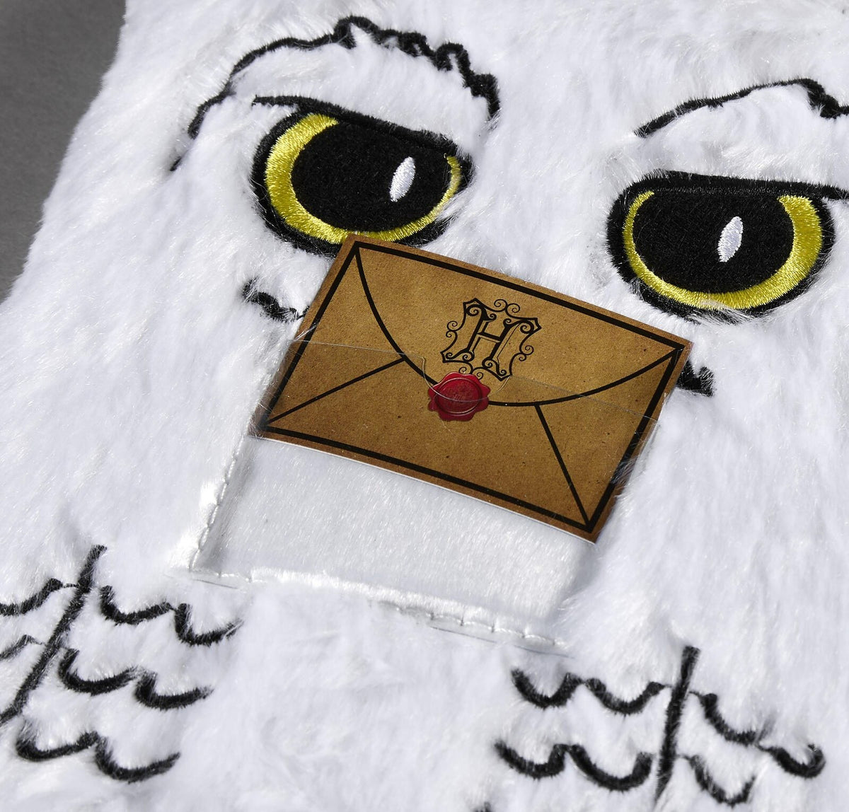 Harry Potter Hedwig Notizbuch A5 liniert Plüsch Hardcover inkl. Zauberstab Stift