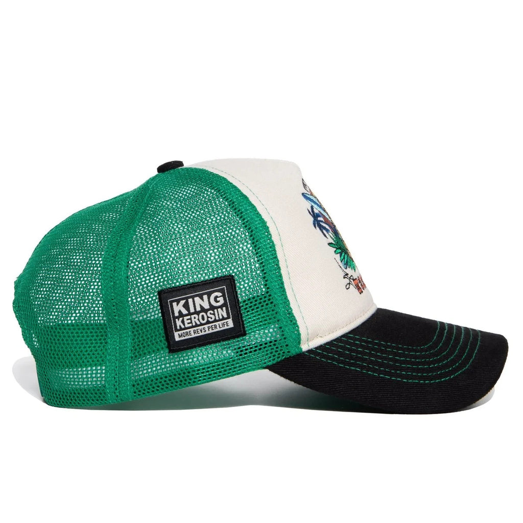 King Kerosin Trucker Cap Honolulu Tiki Hawaii Mesh Snapback One Size