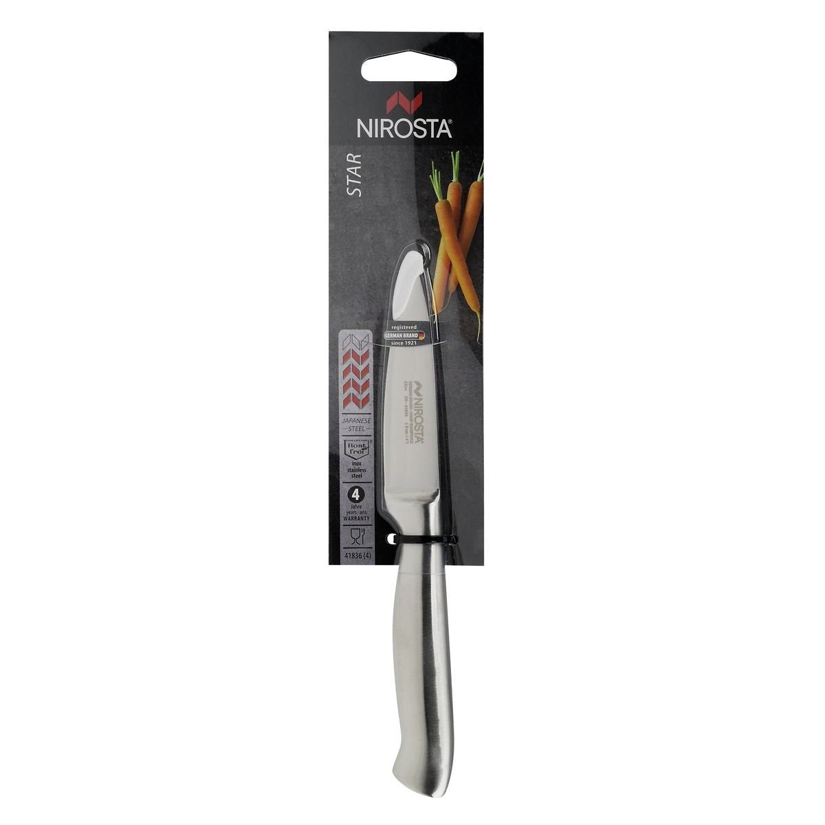 Nirosta Star Schälmesser 20 cm Edelstahl Gemüsemesser Klinge 8,5 cm