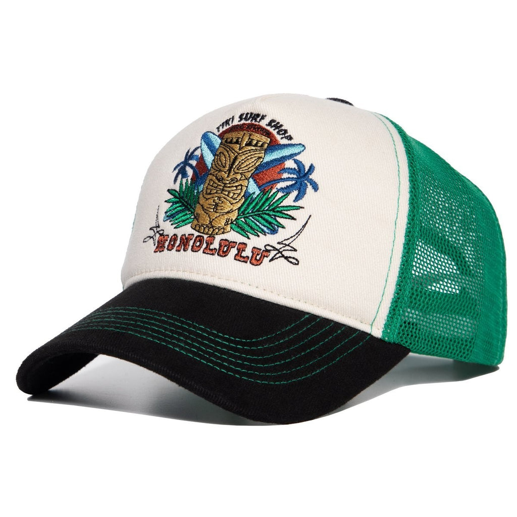 King Kerosin Trucker Cap Honolulu Tiki Hawaii Mesh Snapback One Size
