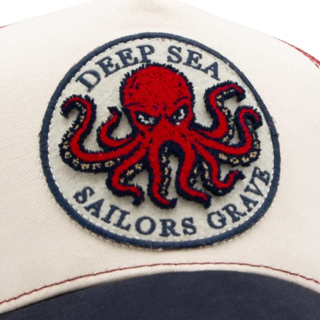 King Kerosin Trucker Cap Deep Sea Oktopus Patch Snapback Mesh Mehrfarbig