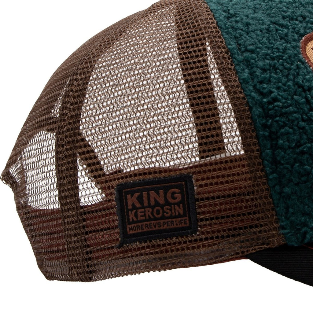 King Kerosin Trucker Cap Road Legend Sherpa Teddy Mesh Snapback Motorrad