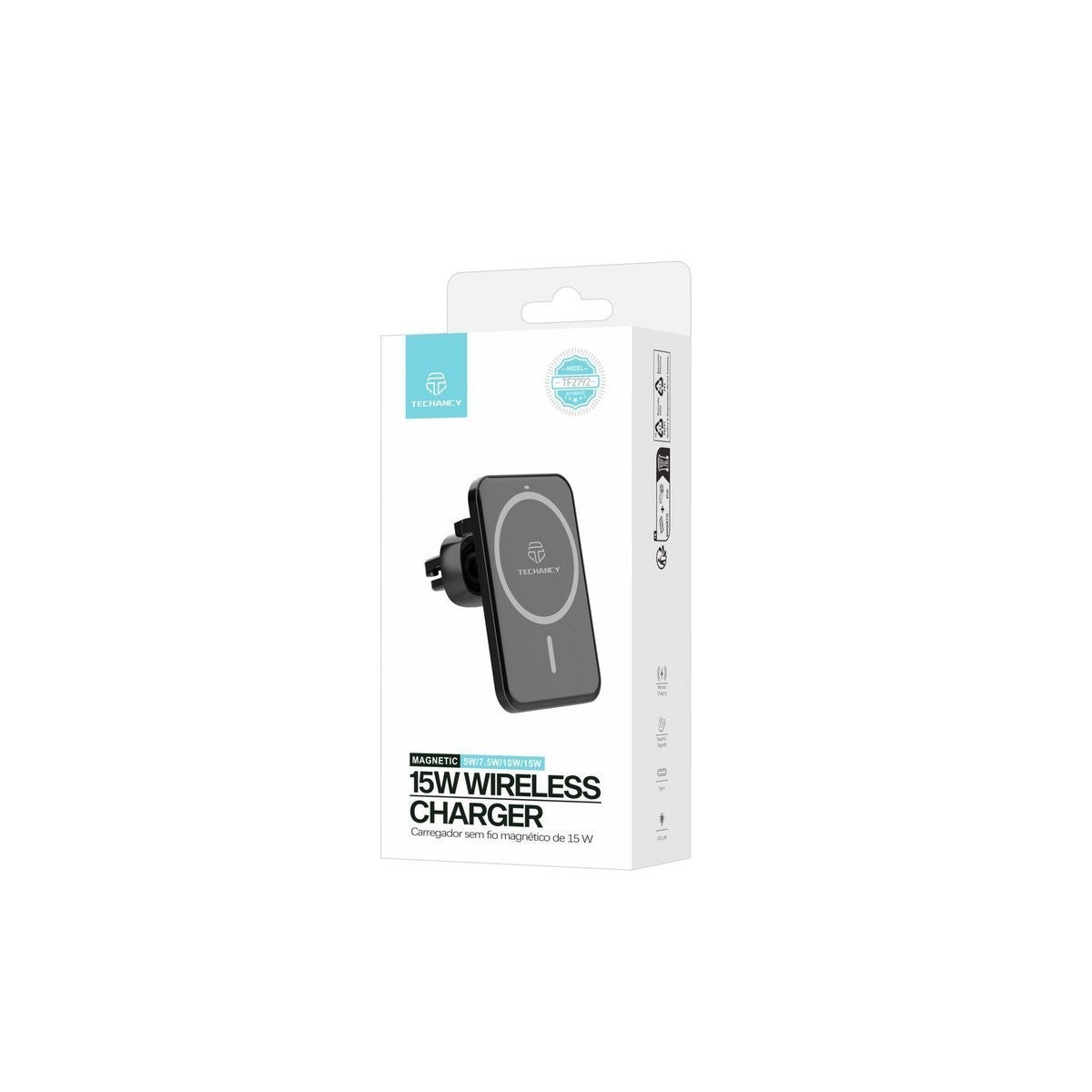Techancy TF2792 MagSafe Auto Ladehalterung 15W iPhone 12-16 Schwarz