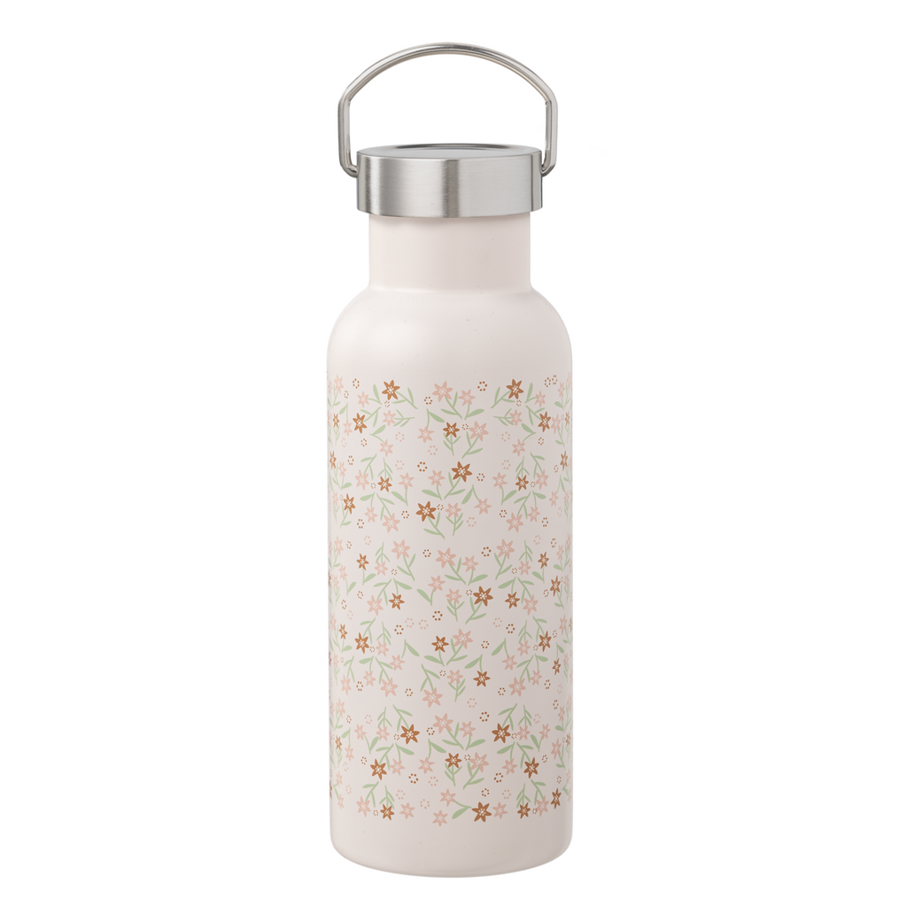 Fresk Thermosflasche 500 ml „Garden Flowers“ – Edelstahl, Mit 2 Verschlüssen