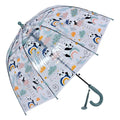 Juleeze Kinderregenschirm Panda Blau Ø 65 cm Kinderschirm Wolkenmotiv