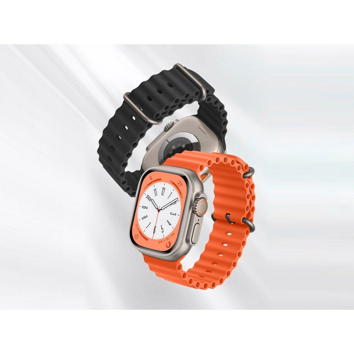 Techancy KC2122 Silikonarmband Schwarz Apple Watch 42/44/45/49 mm Ersatzband