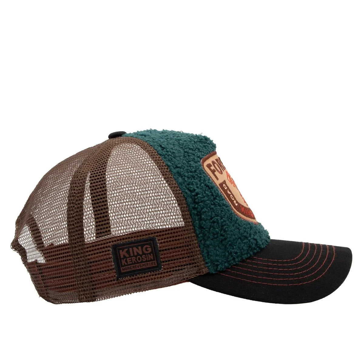King Kerosin Trucker Cap Road Legend Sherpa Teddy Mesh Snapback Motorrad