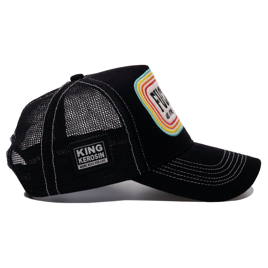 King Kerosin Trucker Cap Fick Dich Statement Patch Mesh Snapback Retro