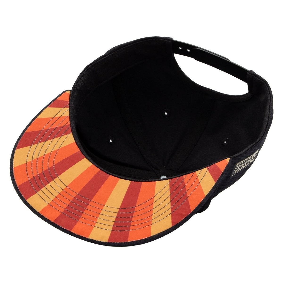 King Kerosin Flat Brim Cap Shovelhead Schwarz Snapback Retro Stickerei