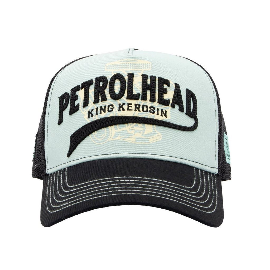 King Kerosin x Andi Schweiger Trucker Cap Petrolhead Türkis Snapback