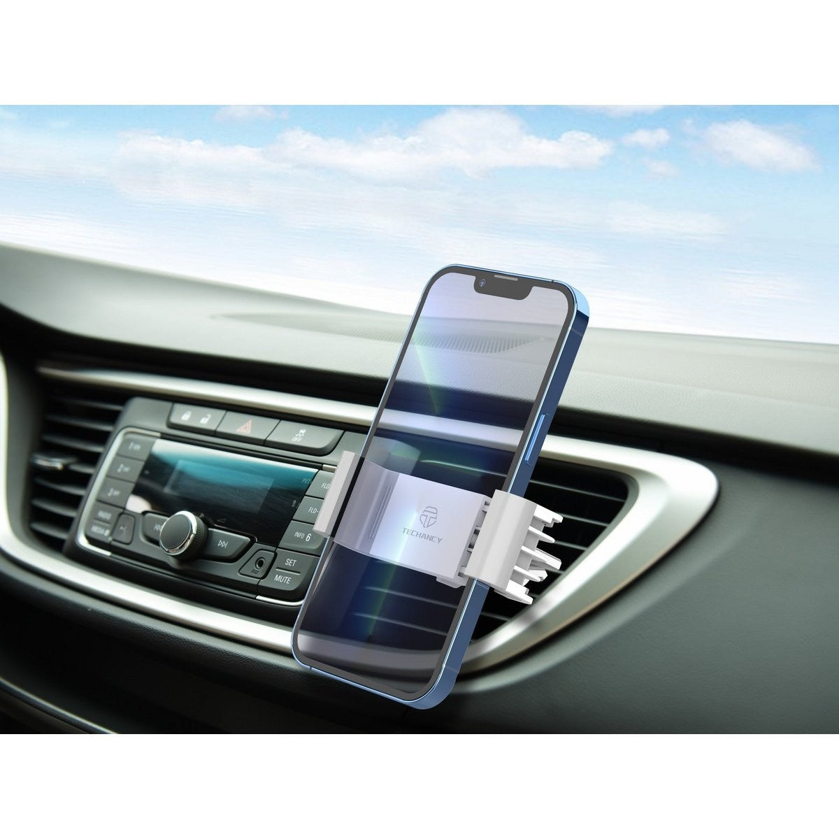 Techancy TI2282 Auto Handyhalterung Lüftung 360° für 4,7–6,4 Zoll Weiß